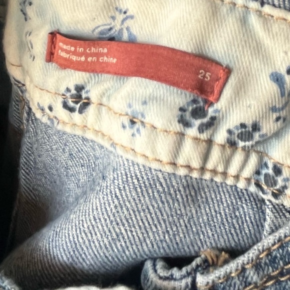 Anthropologie Pilcro The Lex Denim Jean Overalls Camo Animal size 25 women’s - Picture 9 of 12